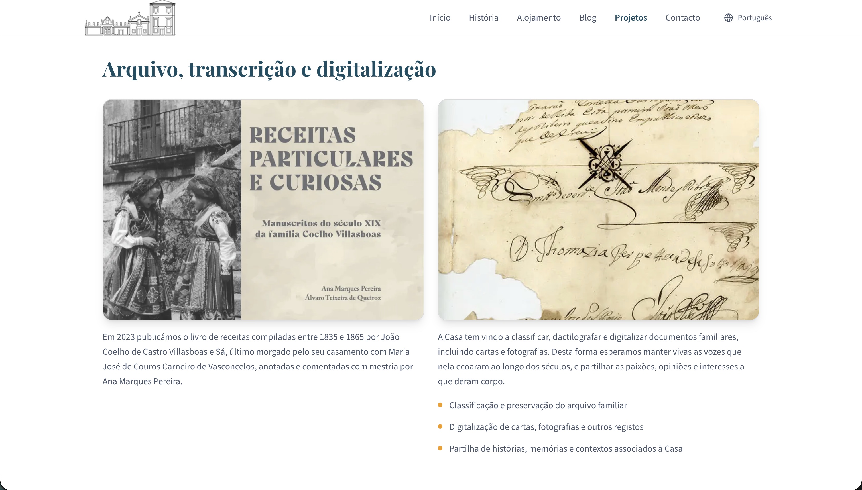 Casa da Piedade archive and digitisation project